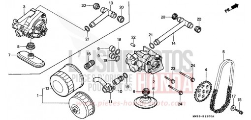 OIL FILTER/OIL PUMP XL600VN de 1992